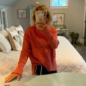 Anthropologie wool blend chunky neck sweater XS